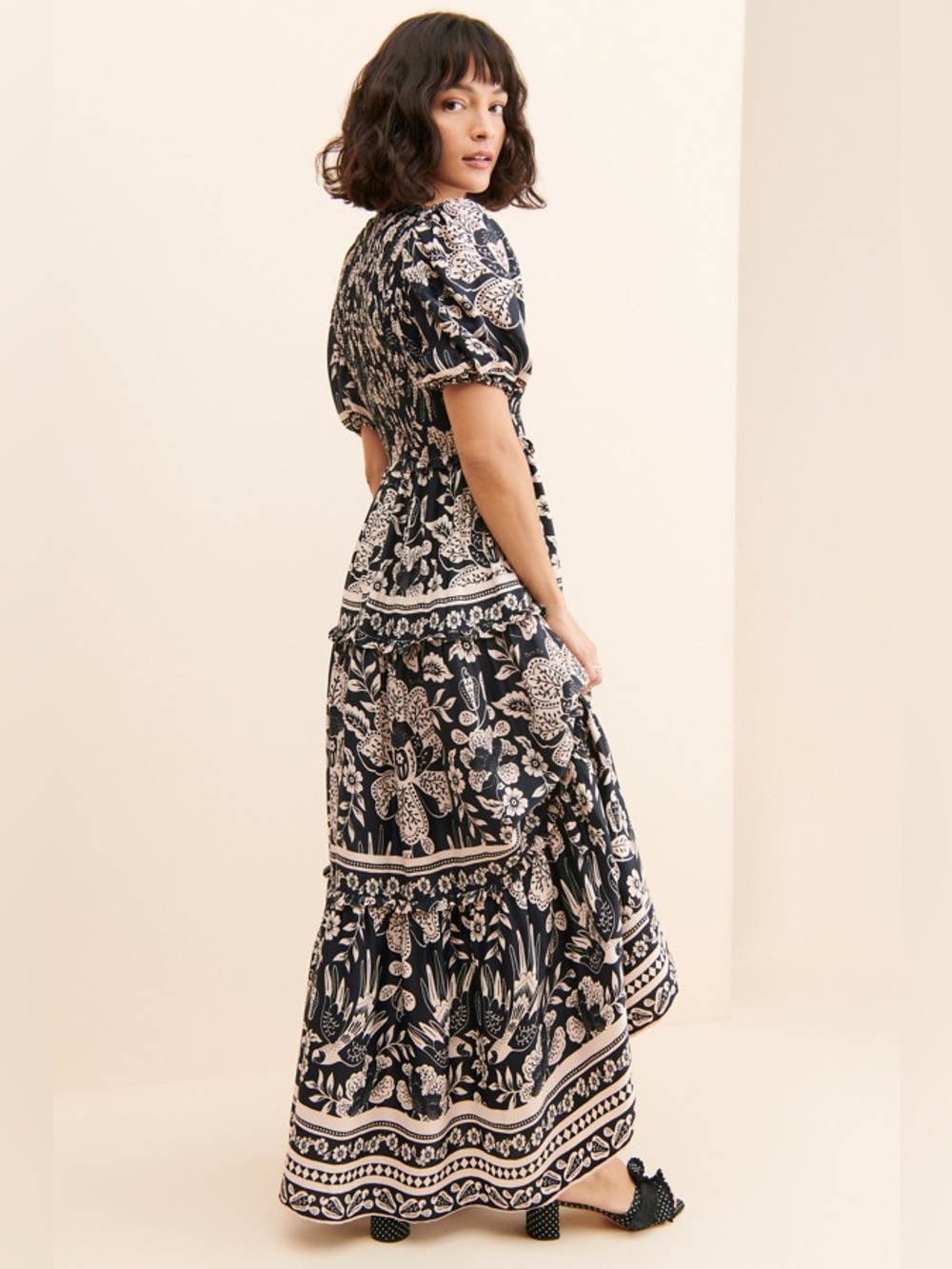 Farm Rio black graphic floral maxi dress - Picture 2 of 11